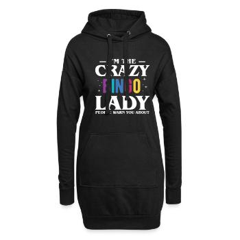 Je suis le cadeau de chemise Crazy Bingo Lady - Sweat-shirt à capuche long Femme - noir - Devant