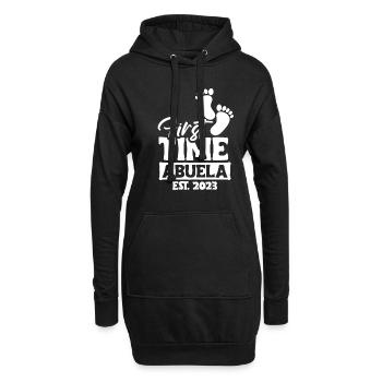 First Time Abuela 2023 Shirt Geschenk Großmutter - Hoodie-Kleid - Schwarz - Vorne