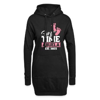 First Time Abuela 2023 Shirt Geschenk Großmutter - Hoodie-Kleid - Schwarz - Vorne