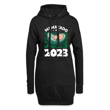Mamacado Avocado 2023 Shirt Werdende Mutter - Hoodie-Kleid - Schwarz - Vorne