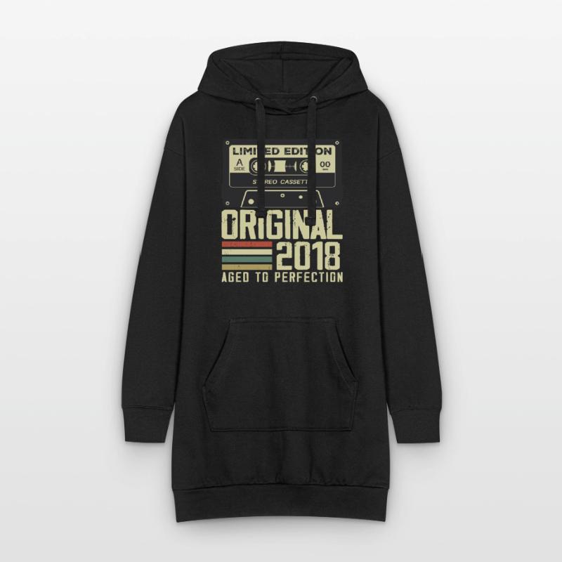 6. Jubiläumsgeschenk im Retro-Stil 2018 Hoodie-Kleid