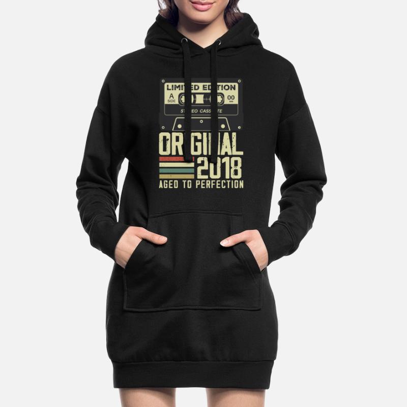 6. Jubiläumsgeschenk im Retro-Stil 2018 Hoodie-Kleid