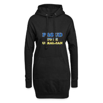 Fier d’être ukrainien Kiev Peace Peace Pride - Sweat-shirt à capuche long Femme - noir - Devant