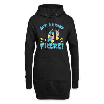 Super Grand Frère - Cadeau Annonce Grossesse - Sweat-shirt à capuche long Femme - noir - Devant