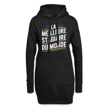 La meilleure stagiaire du monde - Sweat-shirt à capuche long Femme - noir - Devant