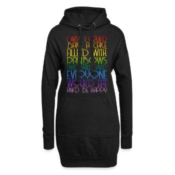 Rainbows Rainbow Graphique - Sweat-shirt à capuche long Femme - noir - Devant