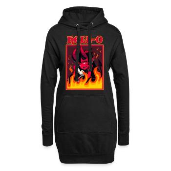 Hell-o Frauen Hallo Ich Bin Ein Extrovertierter Lustig - Hoodie-Kleid - Schwarz - Vorne