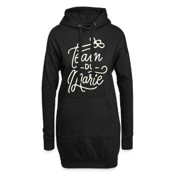 Team des Bräutigams - Hoodie-Kleid - Schwarz - Vorne