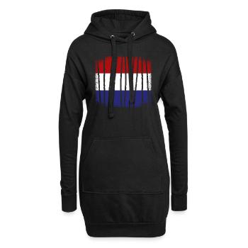 Pays-Bas Drapeau Hollande Drapeau néerlandais - Sweat-shirt à capuche long Femme - noir - Devant