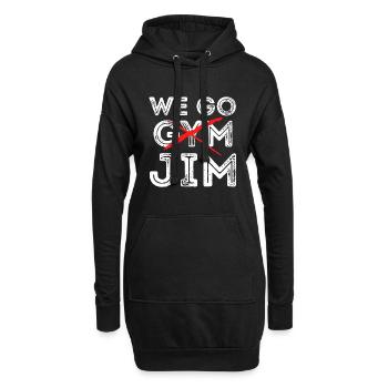 We Go Jim shirt We Go Gym Workout - Hoodie-Kleid - Schwarz - Vorne