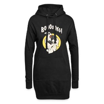Drôle fantôme rat de bibliothèque Rat de bibliothèque Halloween - Sweat-shirt à capuche long Femme - noir - Devant
