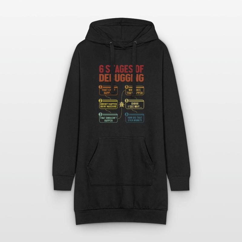 6 Stages of Debugging Full Stack Coder Software Hoodie Dress