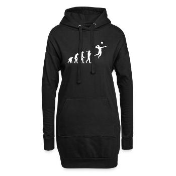 Volleyball Evolution Sportler Hobby Fun Geschenk - Hoodie-Kleid - Schwarz - Vorne
