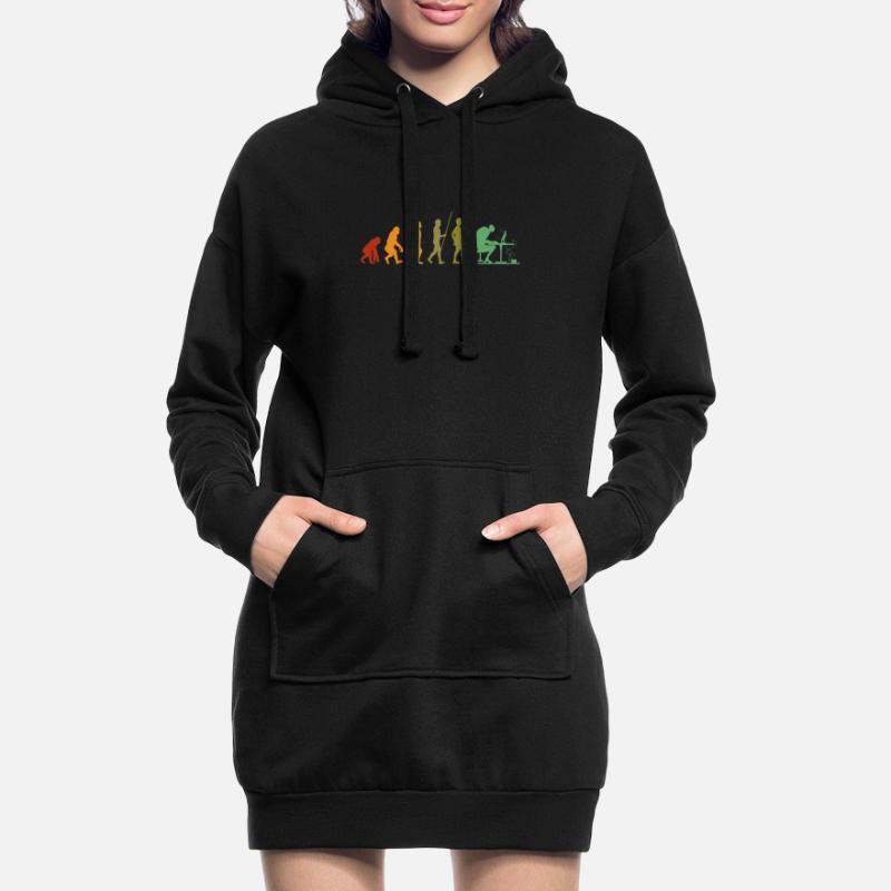 Computer evolution geek programmer Hoodie Dress