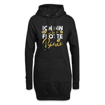 Flotte Biene Imker Honig Honigbiene Geschenk - Hoodie-Kleid - Schwarz - Vorne