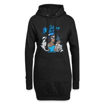 Detailing Girl - Hoodie-Kleid - Schwarz - Vorne
