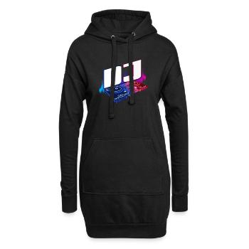 DJ DJ Disco Deejay Turntable cadeau - Sweat-shirt à capuche long Femme - noir - Devant