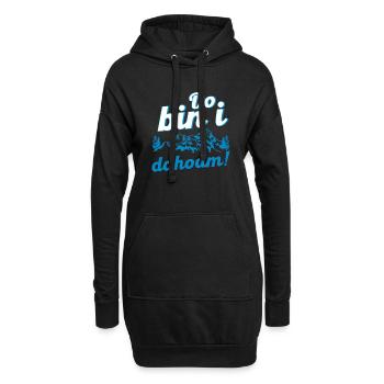 Do Bin I Dahoam Berge Wanderer Bayern Geschenk - Hoodie-Kleid - Schwarz - Vorne