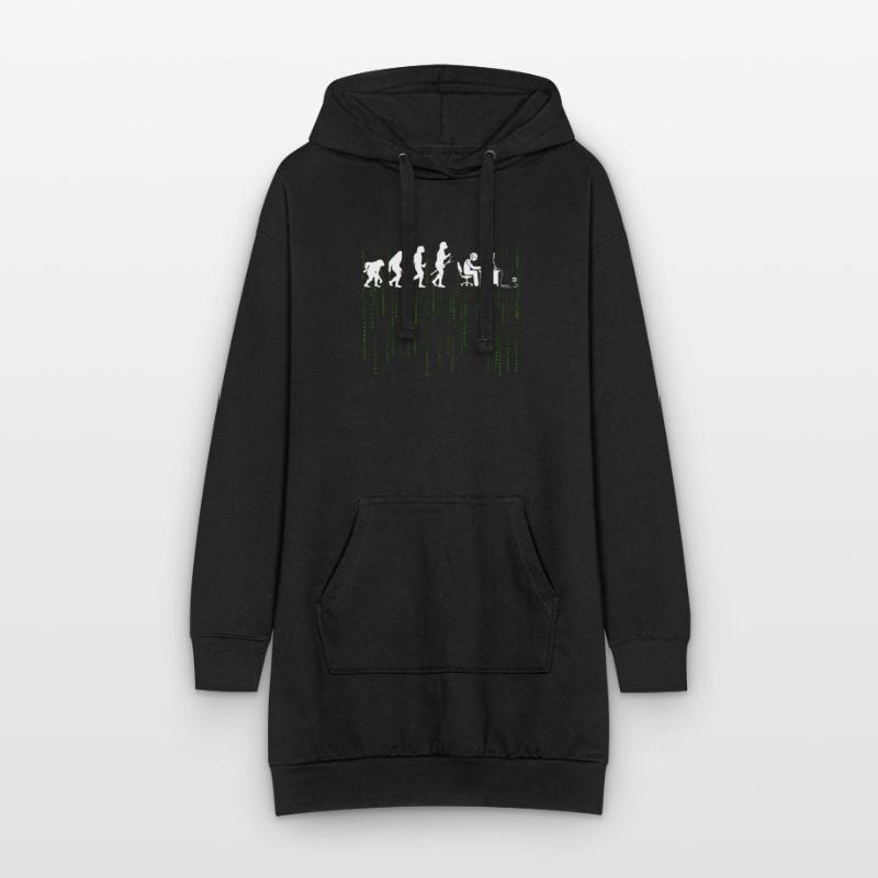 Evolution Computer Enticklung BrushIng Gift Hoodie Dress