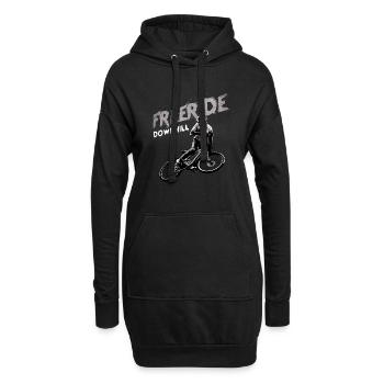 Freeride Downhill Mountainbiker Geschenk - Hoodie-Kleid - Schwarz - Vorne