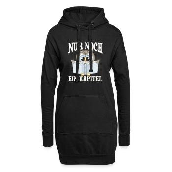 Nur Noch Ein Kapitel Leseratte Bücherwurm Geschenk - Hoodie-Kleid - Schwarz - Vorne