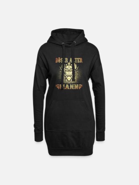 Böser Alter Mann - Hoodie-Kleid - Schwarz