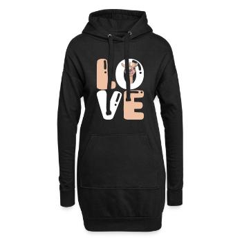 Love Pako alpaca lama éleveur d'alpagas - Sweat-shirt à capuche long Femme - noir - Devant