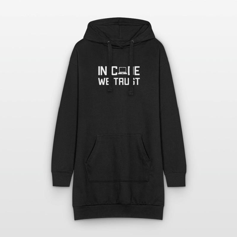 In Code We Trust Softwareingenieur Developer Hoodie-Kleid