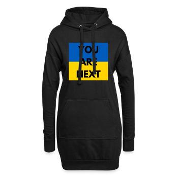 UKRAINE YOU ARE NEXT - Sweat-shirt à capuche long Femme - noir - Devant