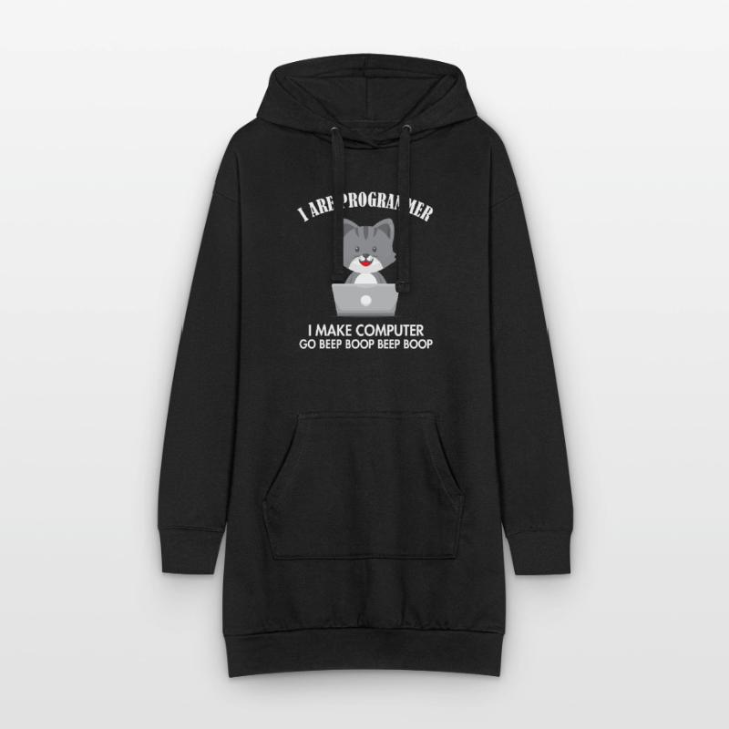I Are Programmer Cat Softwareentwickler Coder Hoodie-Kleid