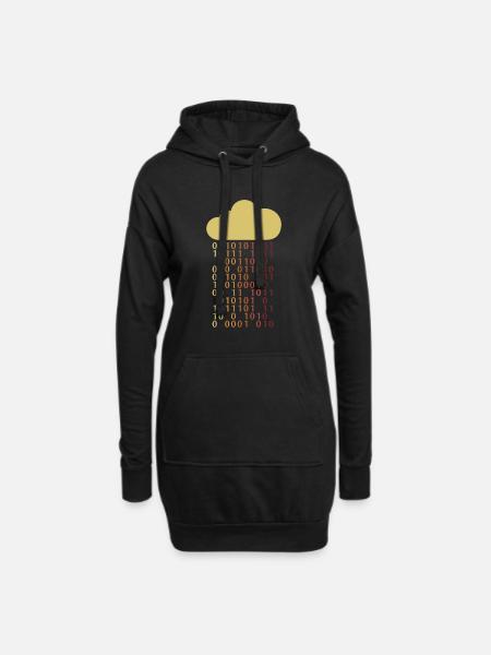 Cloud Bit Informatiker Admin IT-Betrieb - Hoodie-Kleid - Schwarz