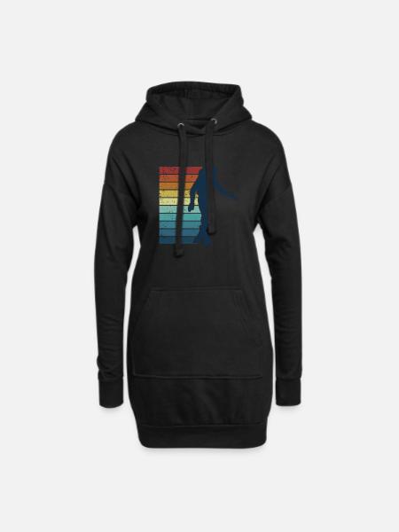 Taucherbrille Tauchermaske Taucherflossen Taucher - Hoodie-Kleid - Schwarz