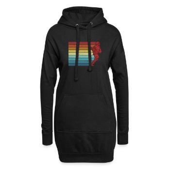Retro Polocrosse Intercrosse Lax Spieler Trainer - Hoodie-Kleid - Schwarz - Vorne