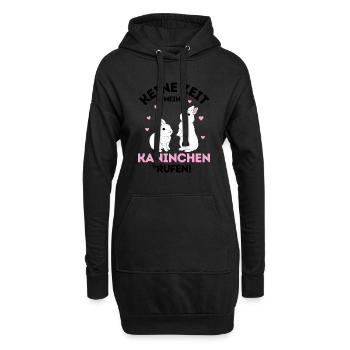 Zwergkaninchen Kaninchen Häschen Haustier Geschenk - Hoodie-Kleid - Schwarz - Vorne