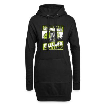 Les chaînes appellent Basket Disc Disc Golfer - Sweat-shirt à capuche long Femme - noir - Devant