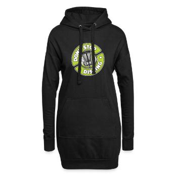 N’arrêtez pas de discing Disc Golfer Frisbee Golf - Sweat-shirt à capuche long Femme - noir - Devant