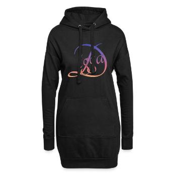 Digga digga - Hoodie-Kleid - Schwarz - Vorne