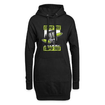 Stupid Tree Frisbee Golf Basket Disc Disc Golfer - Sweat-shirt à capuche long Femme - noir - Devant