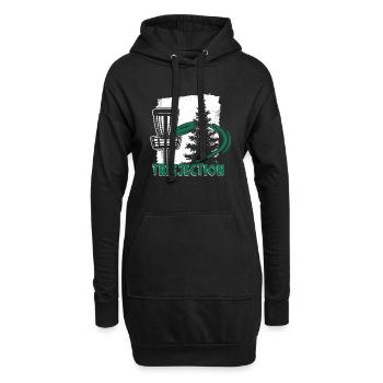 Treejection Korb Scheibe Disc Golfer Frisbee Golf - Hoodie-Kleid - Schwarz - Vorne