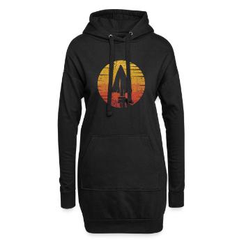 Retro Arrowhead Collecting Hunting Tips - Sweat-shirt à capuche long Femme - noir - Devant