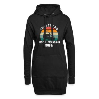Modellbau Modelleisenbahn Modellbahn Geschenk - Hoodie-Kleid - Schwarz - Vorne