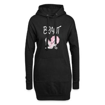 Braut edles Junggessellinenabschied Motiv - Hoodie-Kleid - Schwarz - Vorne