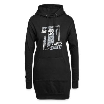 You Hunt Animals That's Sweet Jagdspitzen - Hoodie-Kleid - Schwarz - Vorne