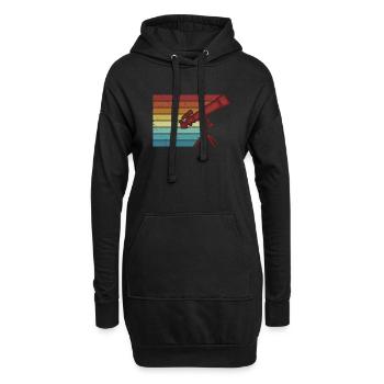 Rétro Starry Sky Cosmologiste Astronomy Photographe - Sweat-shirt à capuche long Femme - noir - Devant