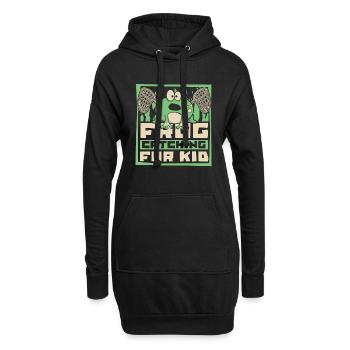 Capture de grenouille pour enfant Rainette Crapaud Grenouille - Sweat-shirt à capuche long Femme - noir - Devant