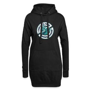 Je ne peux pas c’est la saison de trail moto de neige - Sweat-shirt à capuche long Femme - noir - Devant