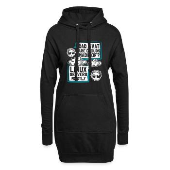 Dad What Are Clouds Made Of Developer Coder - Hoodie Dress - black - Front