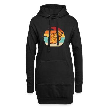 Retro Pizzaofen Pizza Pizzablech Pizza Liebhaber - Hoodie-Kleid - Schwarz - Vorne