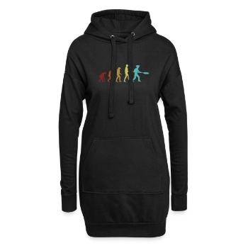 Pizza Evolution Pizza Pizzablech Pizzaofen - Hoodie-Kleid - Schwarz - Vorne
