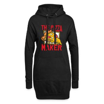 The Pizza Maker Pizza Pizzablech Pizzaofen - Hoodie-Kleid - Schwarz - Vorne